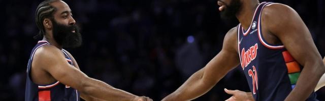 55体育在线直播-恩比德缺阵76人急需哈登扛旗 但他难破热火铁桶阵